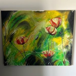 "Tulips".  oil on canvas, dimensions 51x41 cm.  pictures it’s my work.